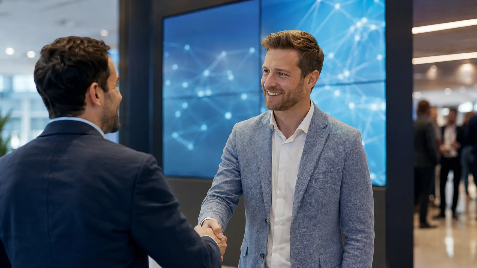 Zakelijke bespreking over digitale en technische dienstverlening